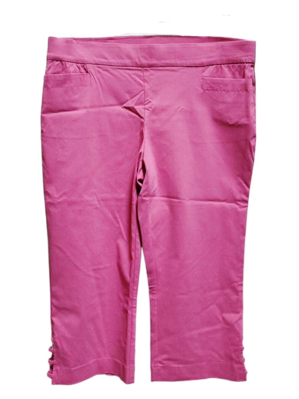 89th & Madison Pink Pull On Stretch Capri Pants Size 10